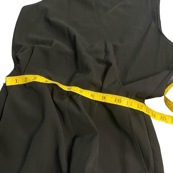 ANTHROPOLOGIE DREW Black Sleeveless Flare Wide Leg Elastic Waist Jumpsuit Size S - Picture 10 of 12